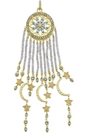 BUDDHA MAMA Dije Dream Catcher en oro amarillo de 20kt con diamante