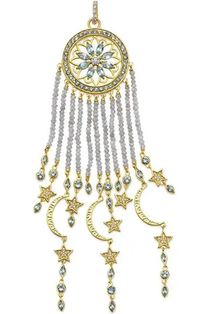 BUDDHA MAMA Dije Dream Catcher en oro amarillo de 20kt con diamante