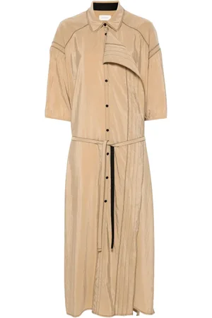 LEMAIRE Vestido camisero asimétrico con bordado