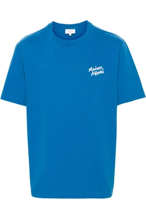 Maison Kitsuné Playera con bordado de escritura a mano