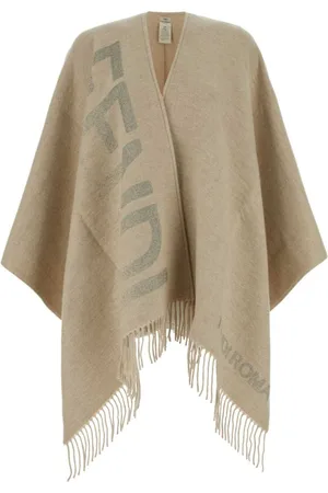 Fendi Poncho con detalle de flecos