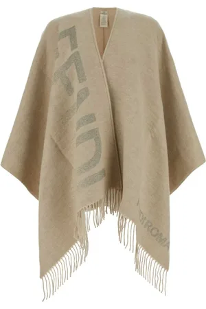 Fendi Poncho con detalle de flecos