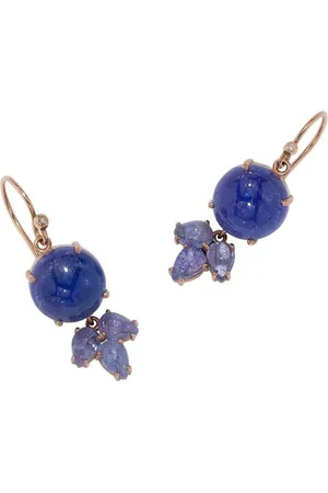 Irene Neuwirth Aretes Cabochon en oro rosa de 18kt con tanzanita