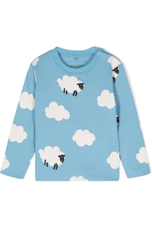Stella McCartney Playera con nubes estampadas