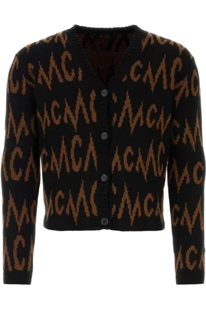 MCM Cárdigan tejido con logo en intarsia