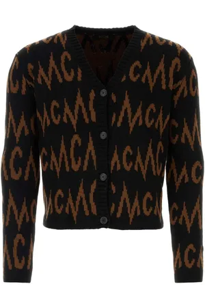 MCM Cárdigan tejido con logo en intarsia