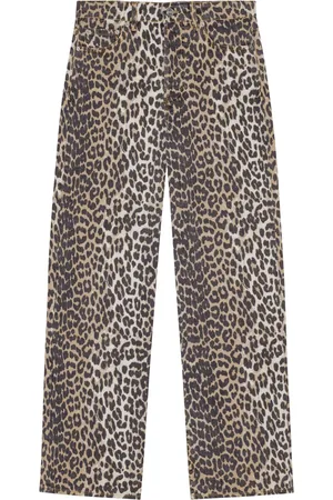 Ganni Jeans con estampado de leopardo