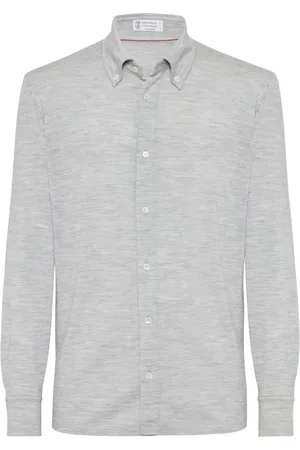 Brunello Cucinelli Camisa tejida manga larga