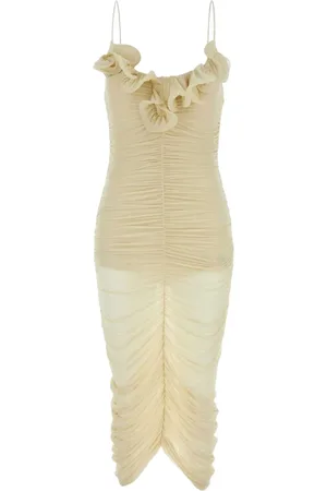 MAGDA BUTRYM Vestido midi con diseño fruncido
