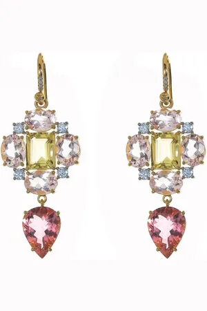 Irene Neuwirth Aretes Gemmy Gem en oro amarillo de 18kt