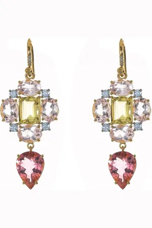 Irene Neuwirth Aretes Gemmy Gem en oro amarillo de 18kt