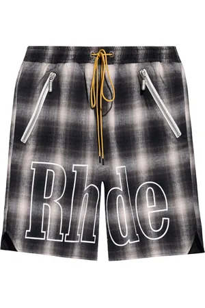 Rhude Shorts deportivos con motivo de cuadros