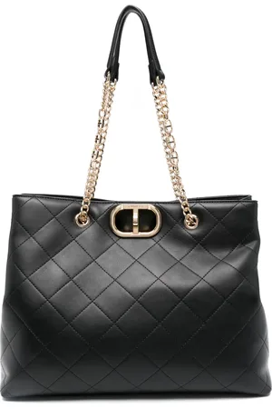 Twin-Set Bolsa de hombro con placa del logo