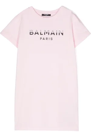 Balmain Vestido largo con detalle de glitter