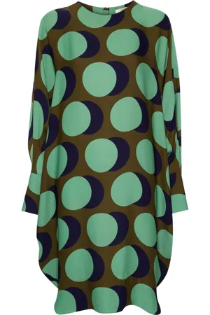 ODEEH Vestido con estampado de lunares