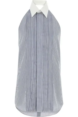 Fendi Camisa plisada sin mangas
