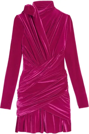 Balenciaga Vestido drapeado de manga larga