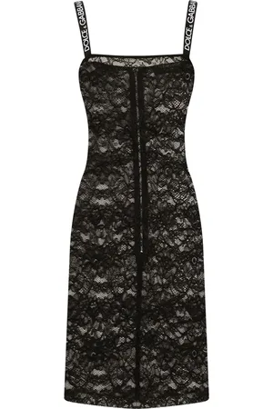 Dolce & Gabbana Vestido corto semitransparente con encaje