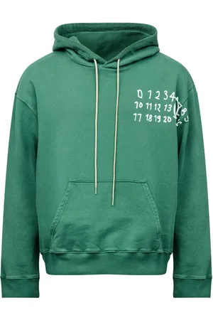Maison Margiela Hoodie corta con motivo de números