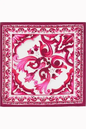 Dolce & Gabbana Mascada de seda con estampado gráfico