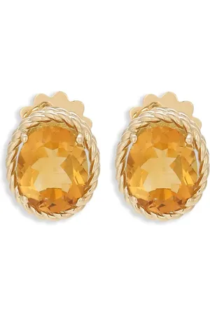 Dolce & Gabbana Aretes Anna en oro amarillo de 18kt con citrino