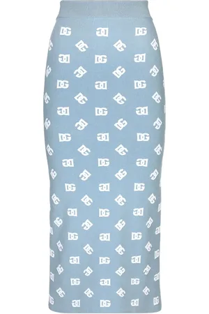 Dolce & Gabbana Falda recta con logo estampado