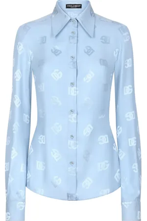 Dolce & Gabbana Camisa de seda con monograma en jacquard