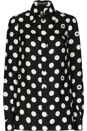 Dolce & Gabbana Camisa de seda con estampado de lunares