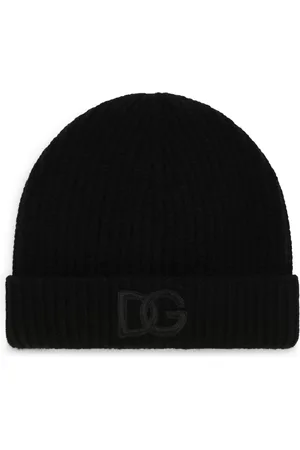 Dolce & Gabbana Gorro tejido de canalé con logo bordado