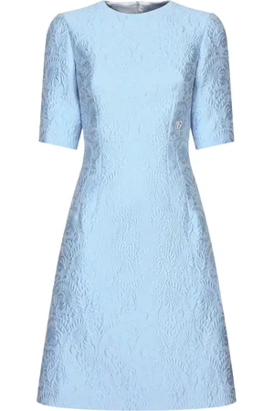 Dolce & Gabbana Vestido midi de brocado manga corta