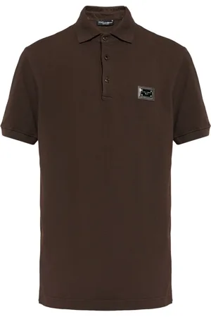 Dolce & Gabbana Playera tipo polo con etiqueta del logo