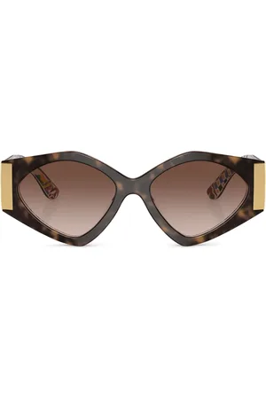 Dolce & Gabbana Lentes del sol con armazón redonda estilo carey