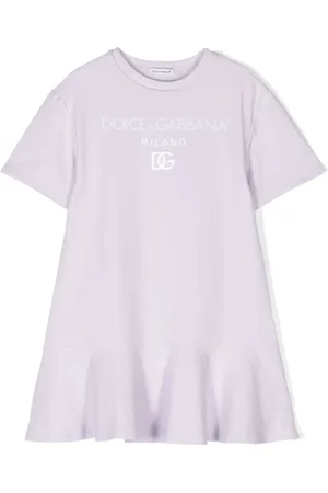 Dolce & Gabbana Vestido estilo playera con logo bordado