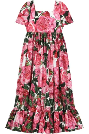 Dolce & Gabbana Vestido de popelina con estampado floral