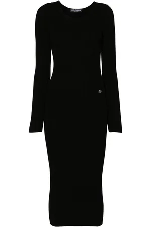 Dolce & Gabbana Vestido midi con letras del logo