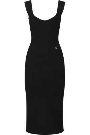 Dolce & Gabbana Vestido midi con cuello a capas