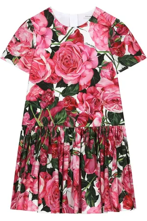 Dolce & Gabbana Vestido de popelina con estampado floral
