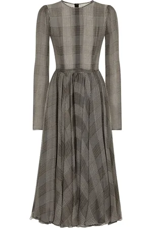 Dolce & Gabbana Vestido midi con cuadros estampados