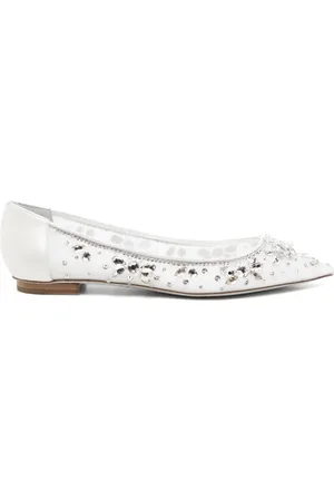 RENE CAOVILLA Flats con detalles de cristal
