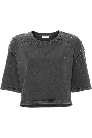 Sandro Playera corta con detalle de gemas