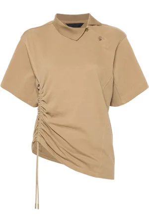 JUUN.J Playera tipo polo fruncida