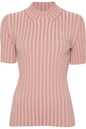 Fendi Top con logo en intarsia