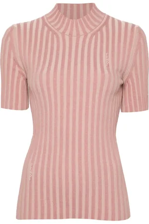 Fendi Top con logo en intarsia