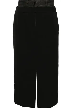 JUUN.J Falda midi con parche del logo