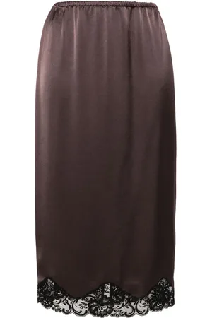 Pinko Falda midi con ribete de encaje