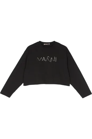 Marni Playera con logo bordado con mostacillas