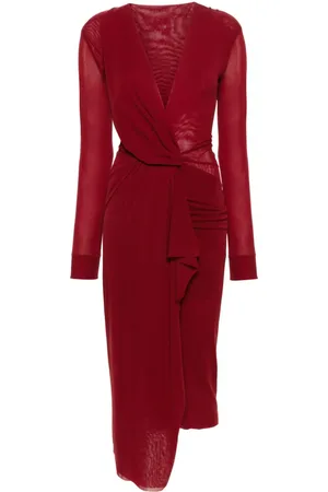 Serafini Vestido midi con diseño drapeado