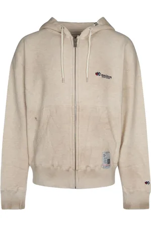 Maison Mihara Yasuhiro Hoodie con logo bordado y cierre