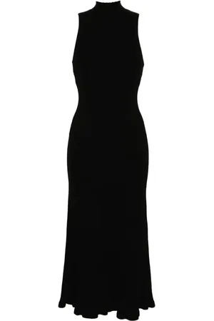 Alberta Ferretti Vestido largo tejido de canalé