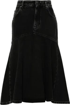 Serafini Falda midi con efecto blanqueado